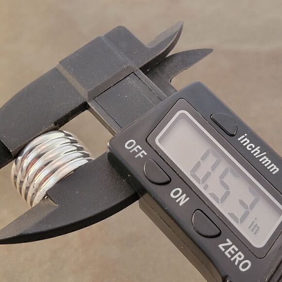 Sterling Extra Wide Contemporary Five Groove Ring Band - Picture 5 of 10